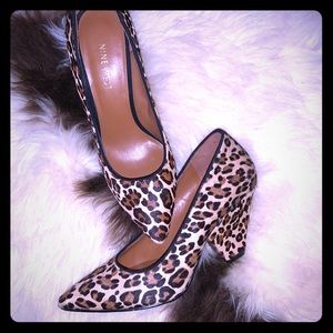 Animal print wedge shoes